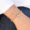 Bohemia Leaf Knot Hand Cuff Link Chain Charm Bracelet