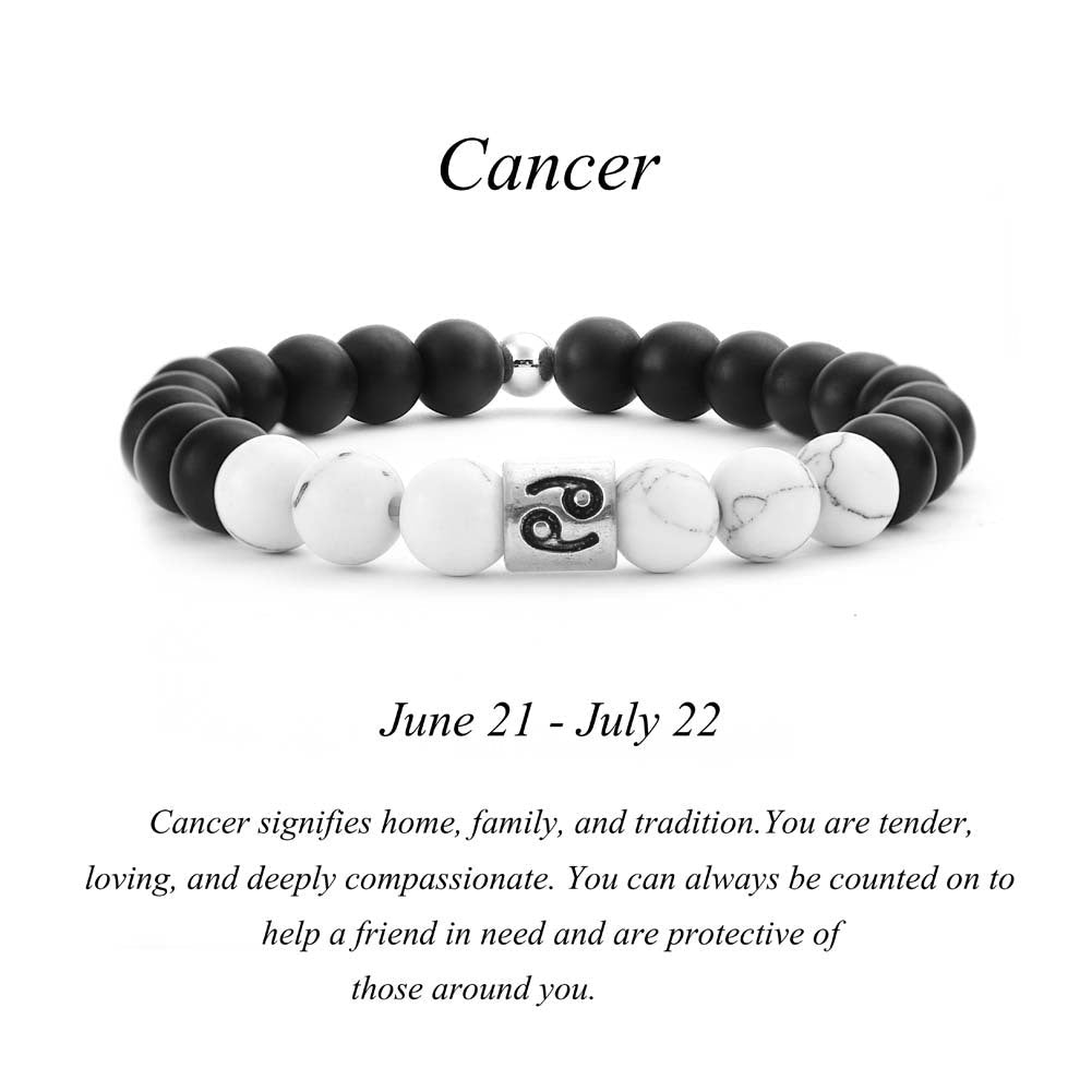 Black Agate White Turquoise Couple Bracelets