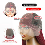 Burgundy Deep Wave Curly Wigs