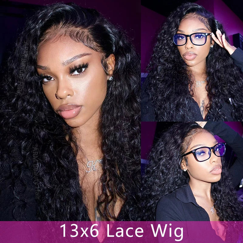 Water Wave Lace Front Human Hair Wigs