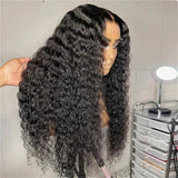 Soft Natural Black Kinky Curly Lace Front Wig