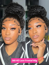Water Wave Curly Lace Frontal Wigs