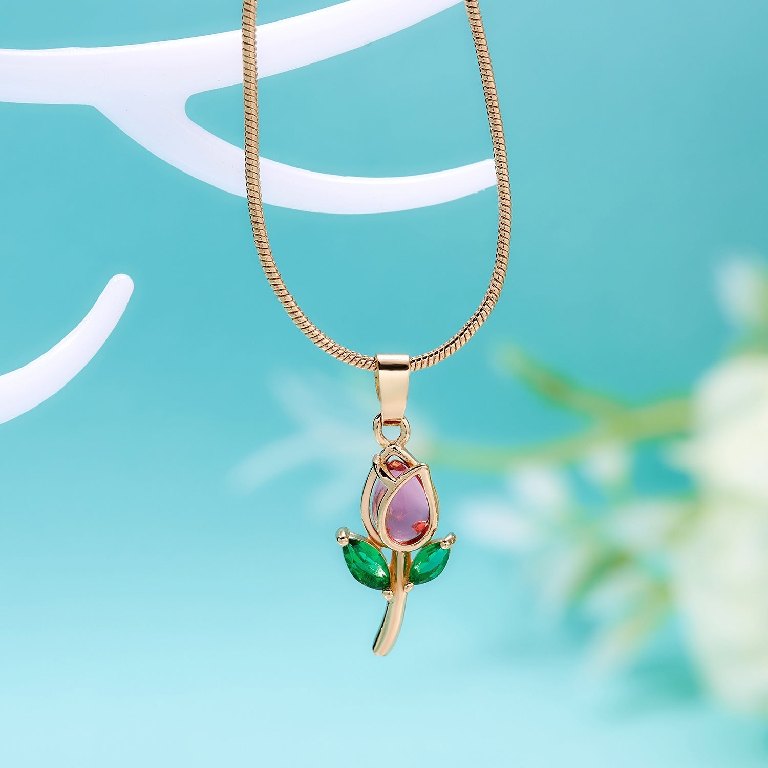 Elegant Tulip Necklace