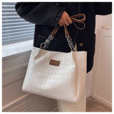 Rhombus Pattern Totes Chain Shoulder Bag