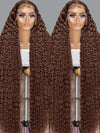 Chocolate Brown Deep Wave Human Hair Wig
