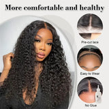Hd Lace Closure Curly Glueless Wig