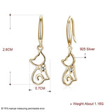 Sterling Silver Cat Zircon Earrings