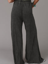 New Washed Drawstring Casual Pants